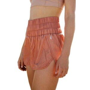 FPMovement Free People M The Way Home Athletic Shorts High Waist Brushed Apricot